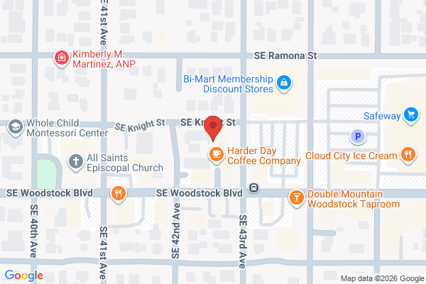 Map showing location of Woodstock Community Center