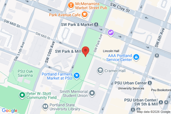 Map showing location of PSU Farmers Market