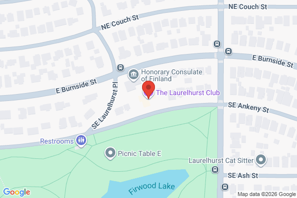 Map showing location of The Laurelhurst Club