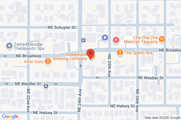 Map showing location of Steeplejack Broadway